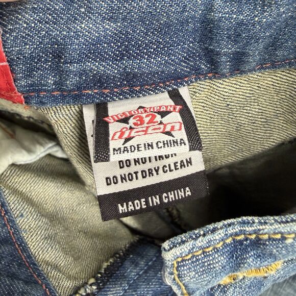 Icon Moto Victory Pant Button Fly Jeans Men's Size 32 Blue Wash - Picture 9 of 10